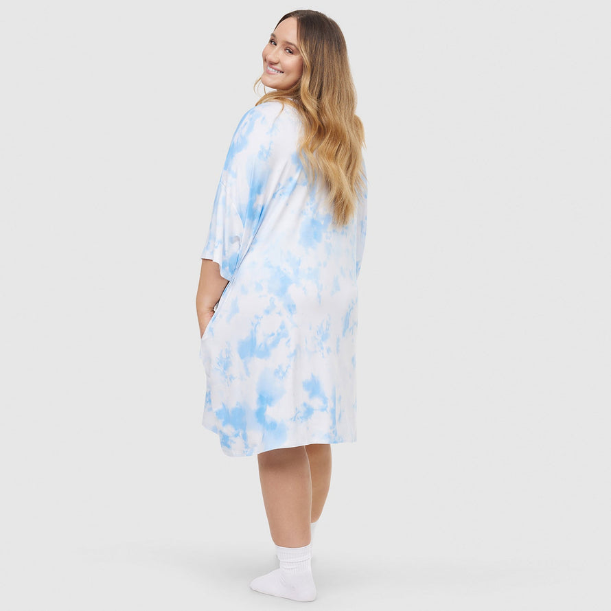 Blue Tie-Dye Oodie Sleep Tee