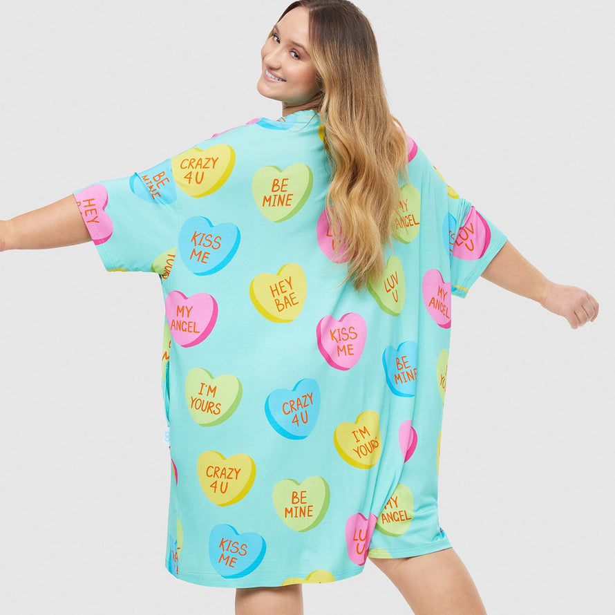 Love Heart Candies Oodie Sleep Tee