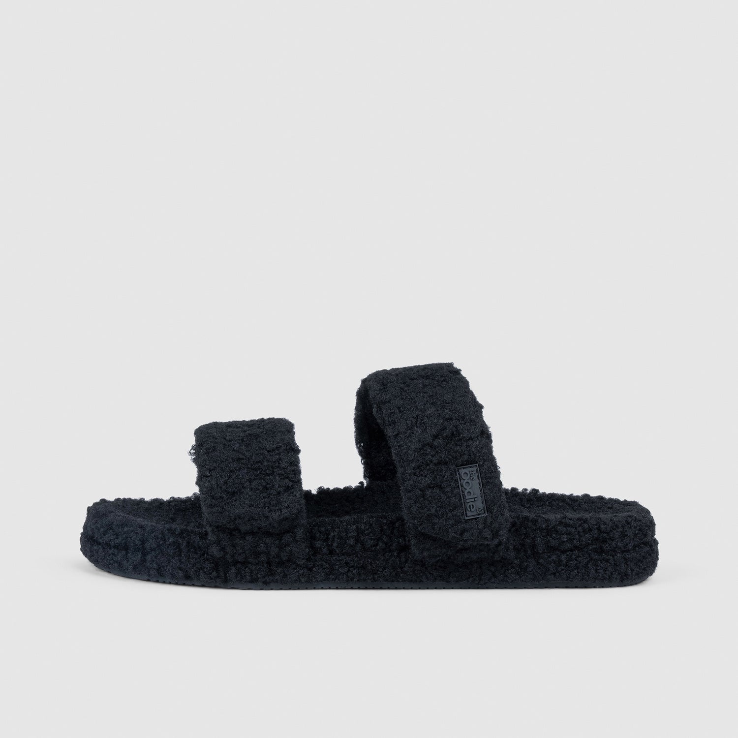 Black Two Strap Sherpa Slide – The Oodie Canada