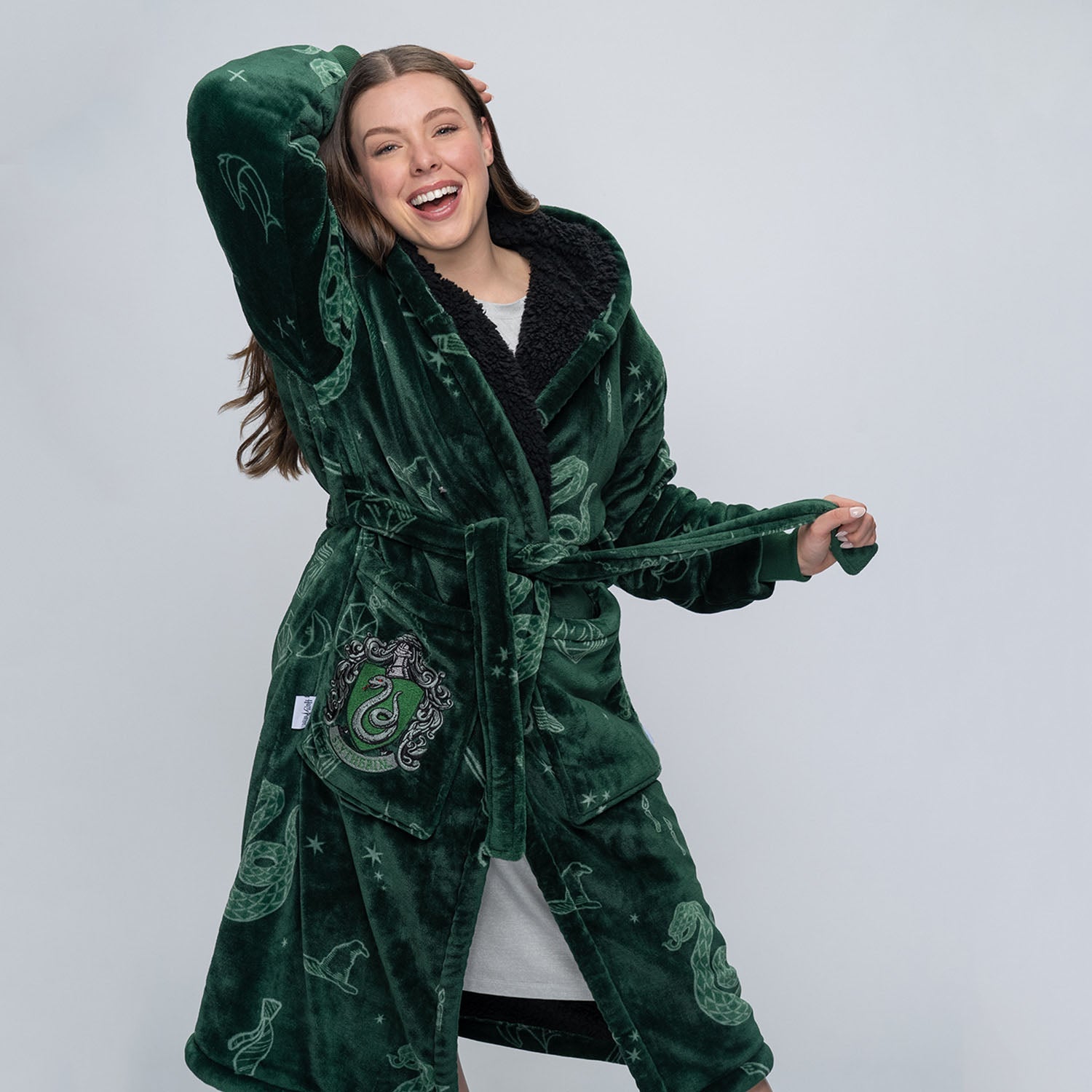 Harry Potter Slytherin Sherpa Robe Licensed – The Oodie Canada