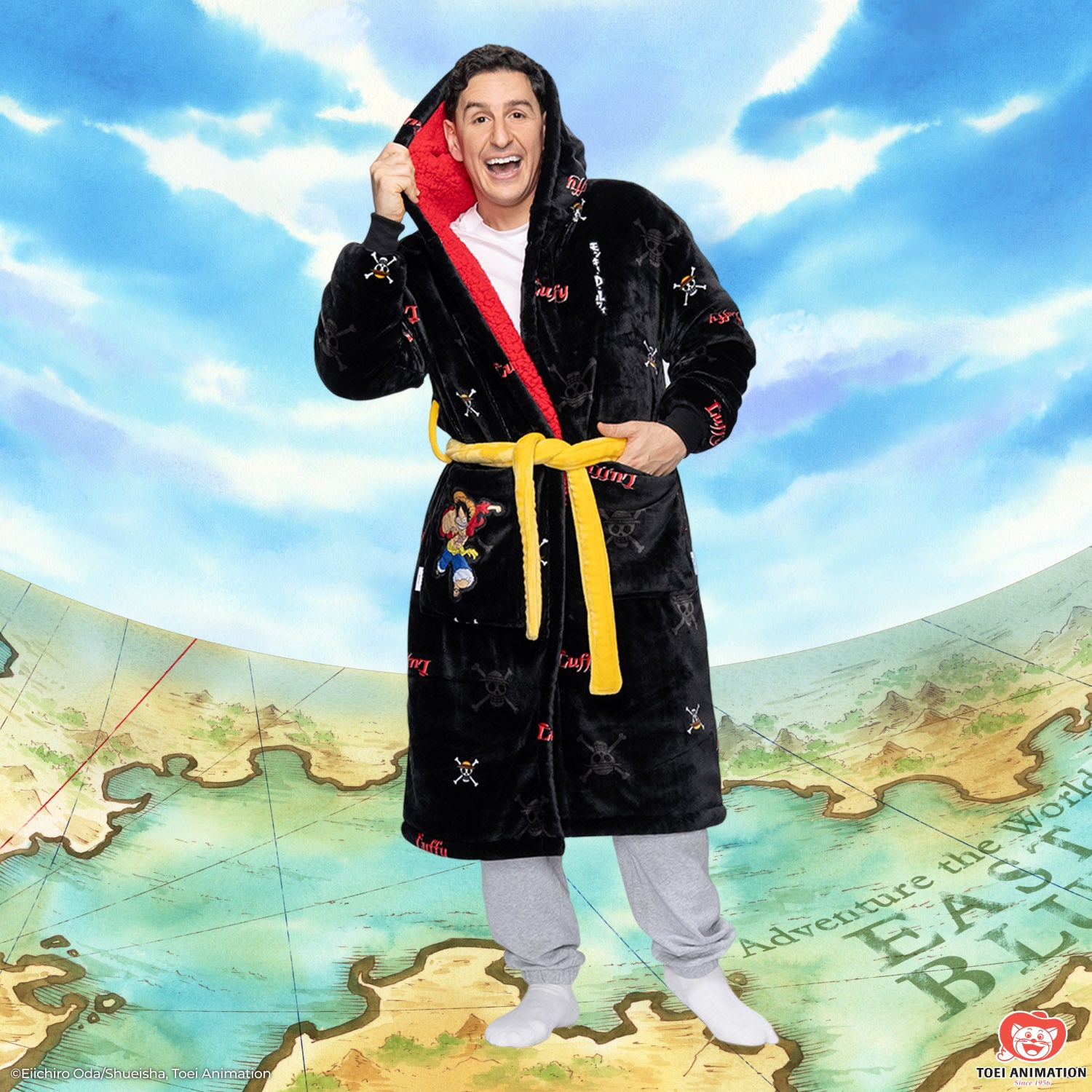 One Piece Luffy Sherpa Robe Licensed – The Oodie Canada