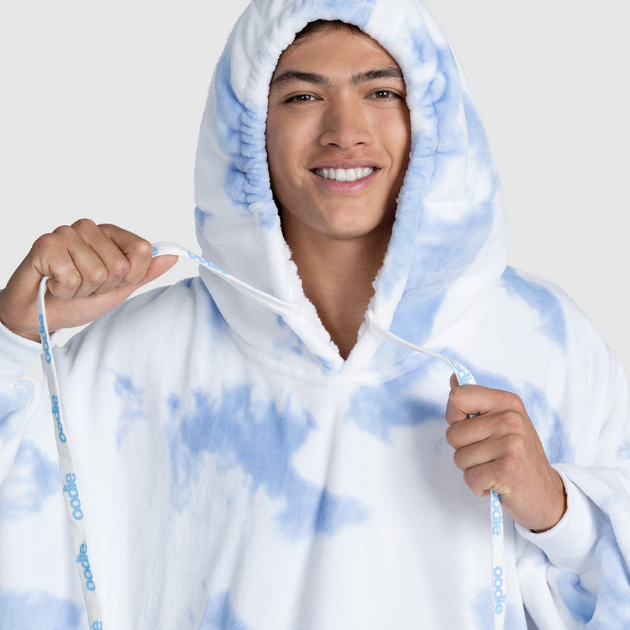 Blue Tie-Dye Travel Oodie
