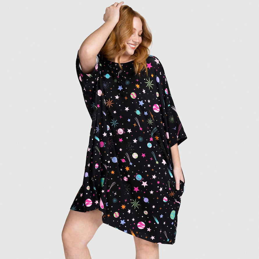 Space Black Oodie Sleep Tee