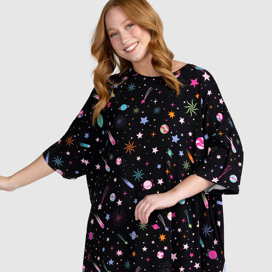 Space Black Oodie Sleep Tee