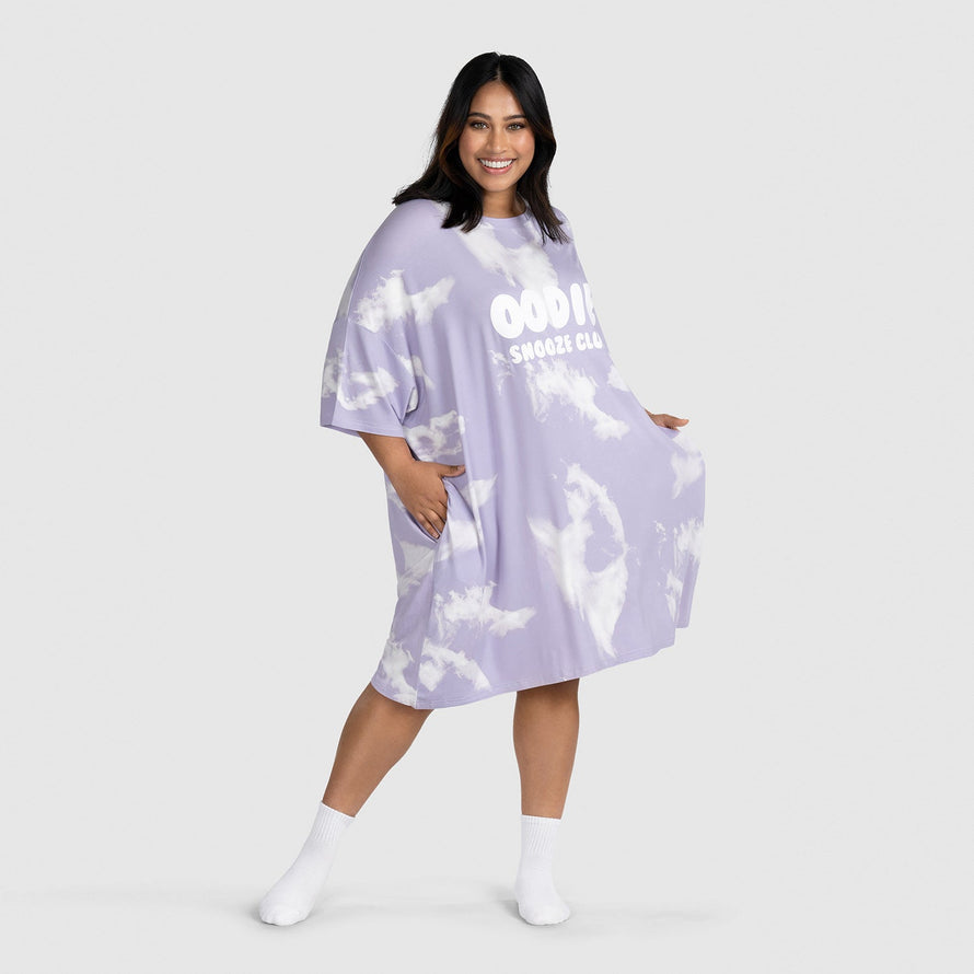 Purple Tie-Dye Oodie Sleep Tee