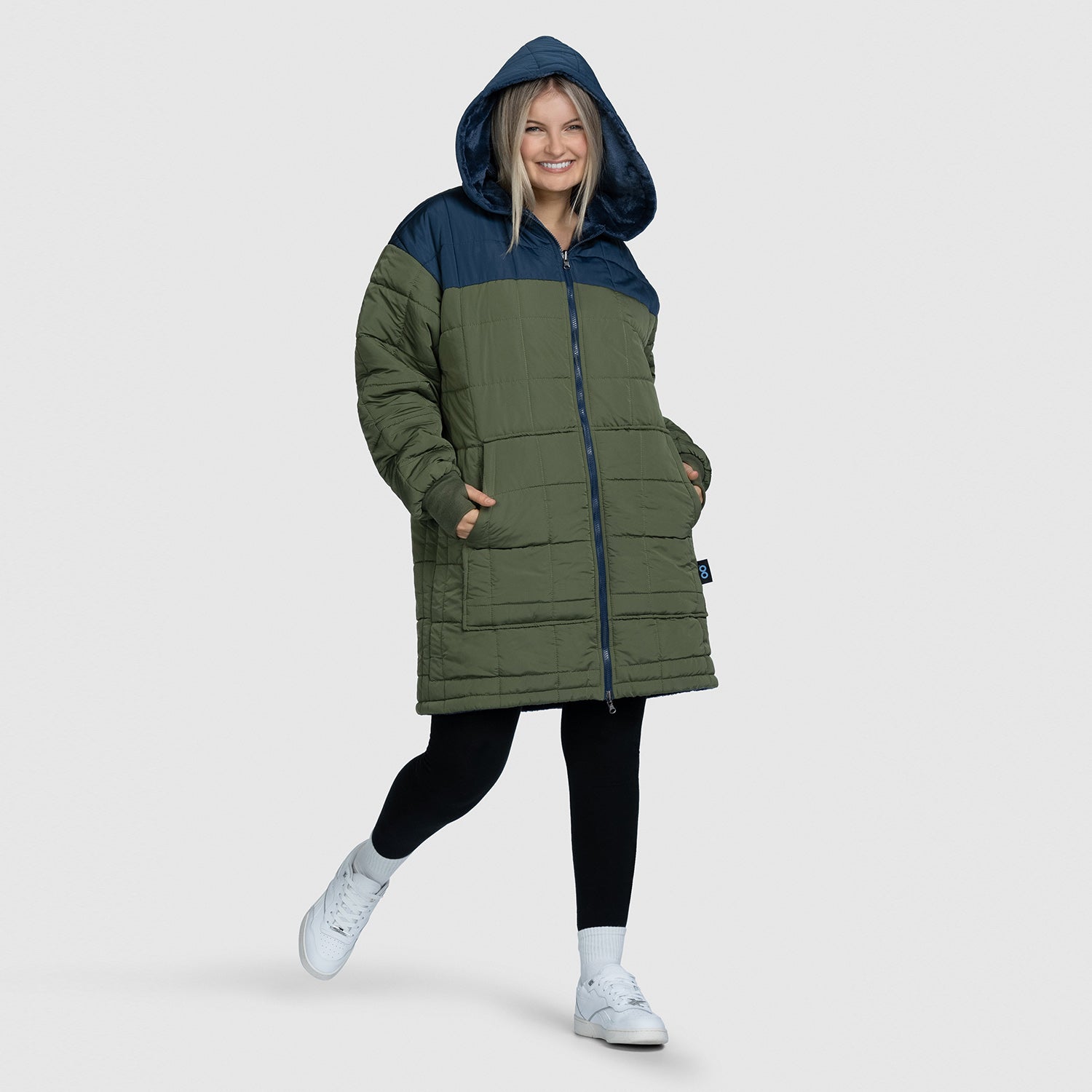 Olive/Navy Contrast Outdoor Jacket – The Oodie Canada Olive/Navy Contrast Outdoor Jacket – The Oodie Canada