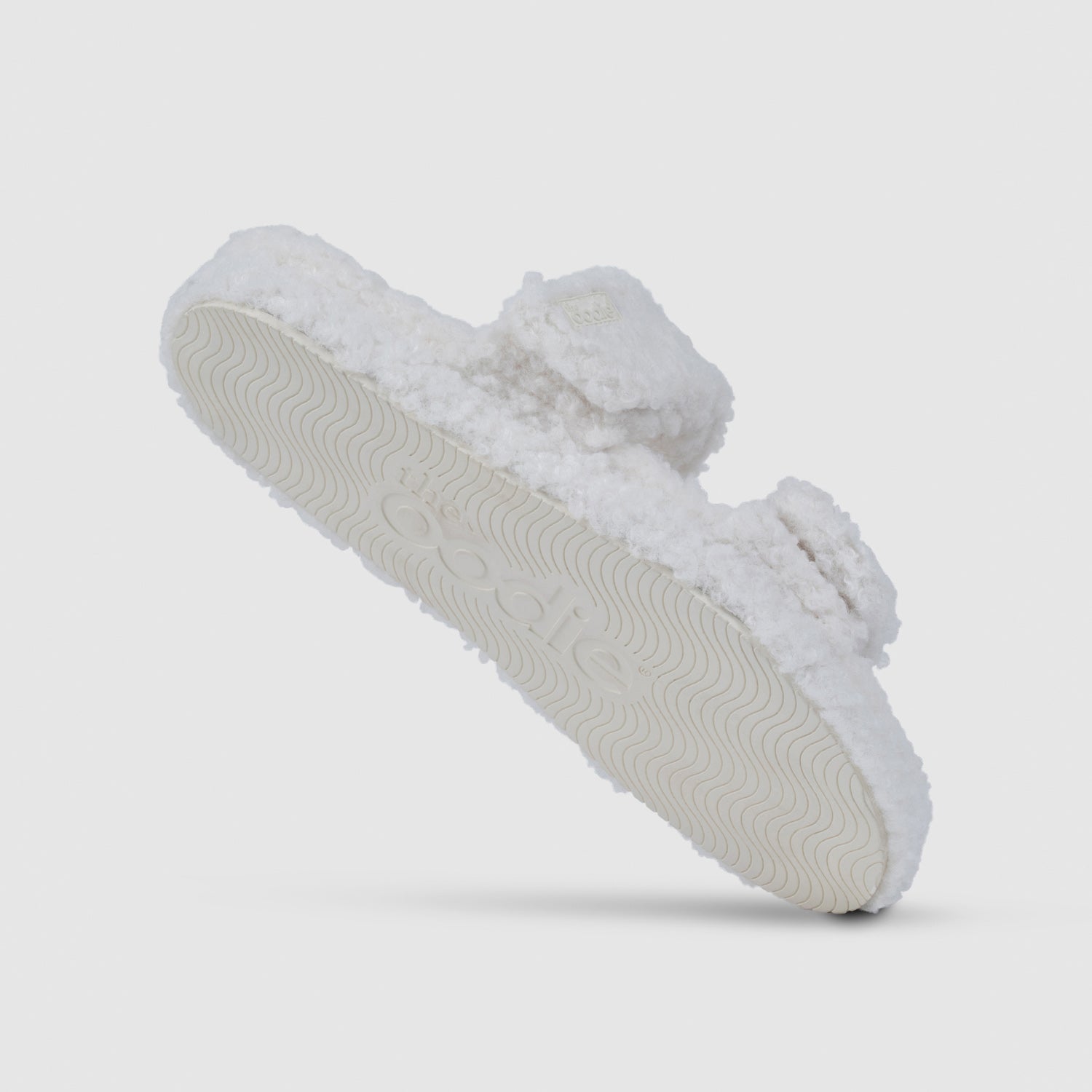 White Two Strap Sherpa Slide – The Oodie Canada