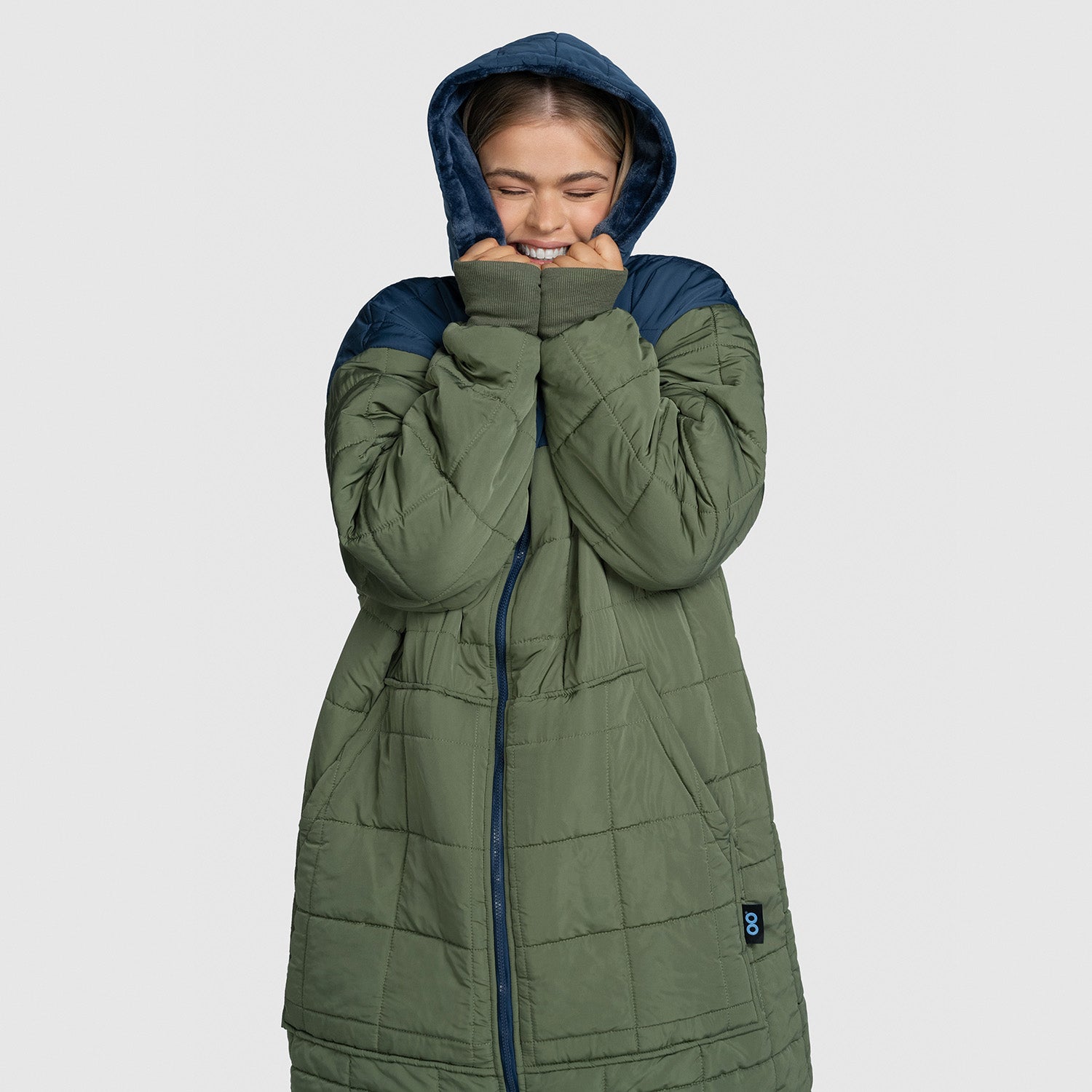 Olive/Navy Contrast Outdoor Jacket – The Oodie Canada Olive/Navy Contrast Outdoor Jacket – The Oodie Canada