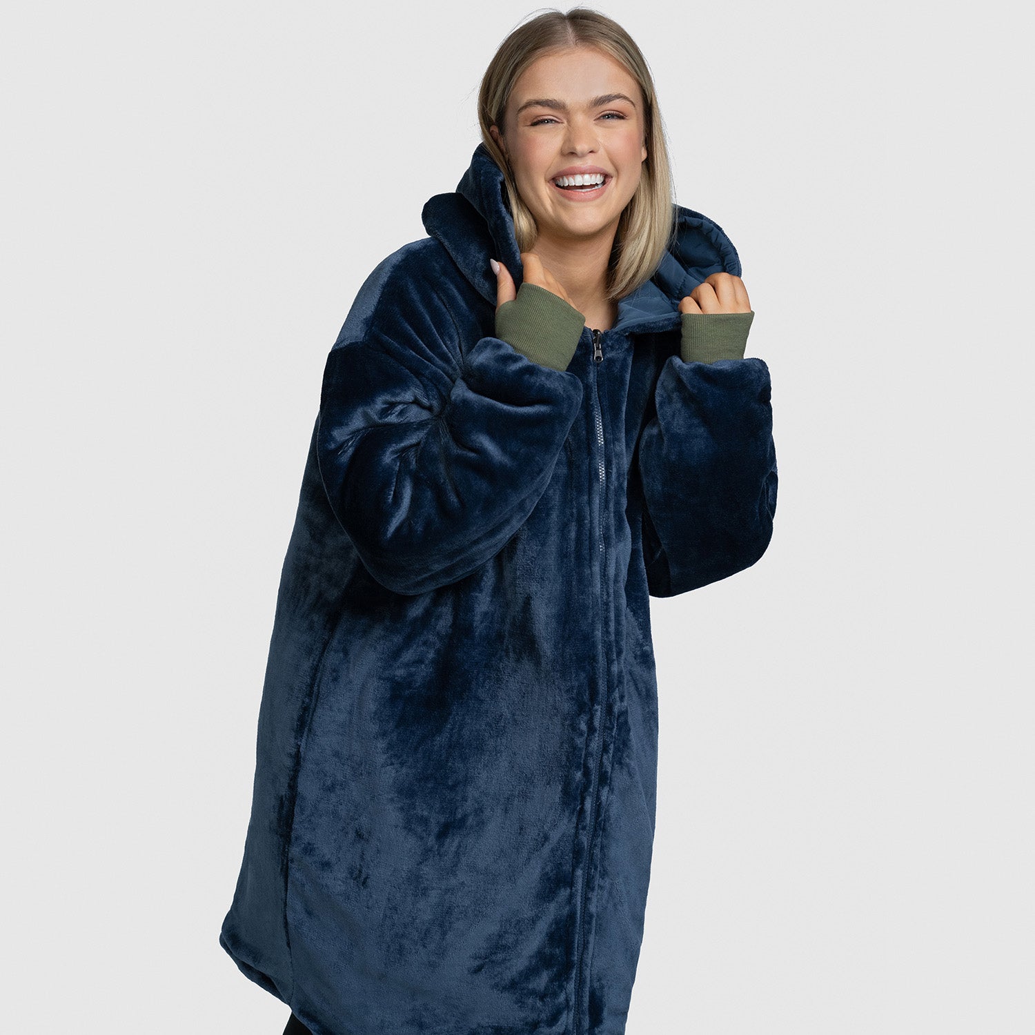 Olive/Navy Contrast Outdoor Jacket – The Oodie Canada Olive/Navy Contrast Outdoor Jacket – The Oodie Canada