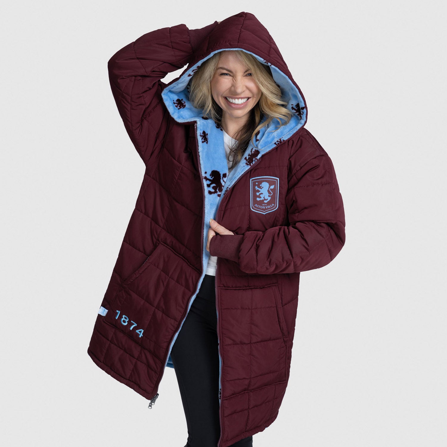 Aston Villa Zip Through Outdoor Jacket Licensed – The Oodie Canada