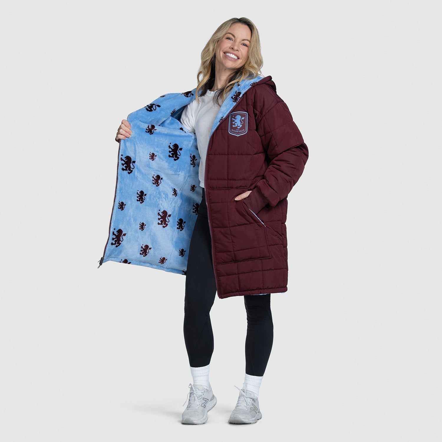 Aston Villa Zip Through Outdoor Jacket Licensed – The Oodie Canada