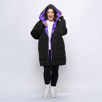 Black/Lilac Checker Print