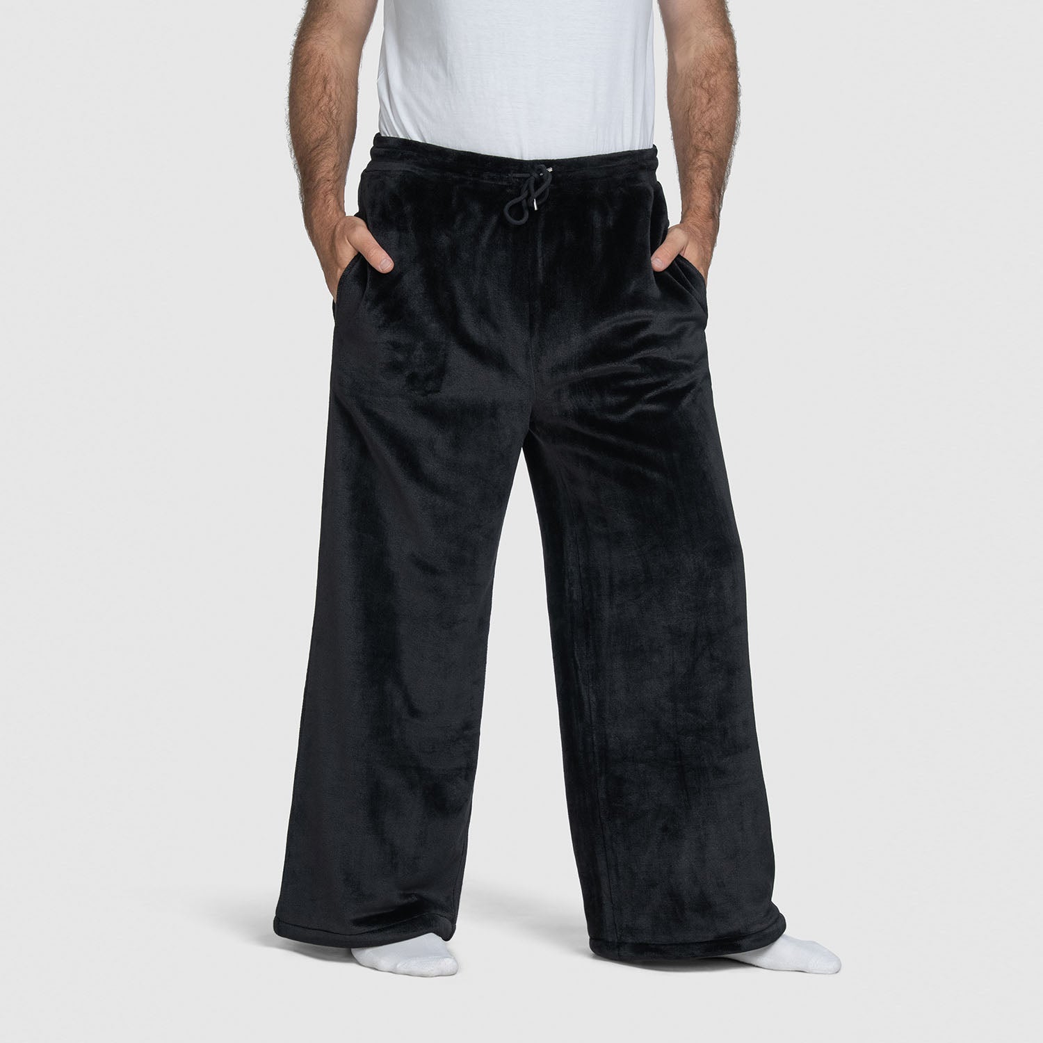 w double polyester pants サイズ1 W005 ovy Black Sherpa Wide Leg Pant – The Oodie Canada