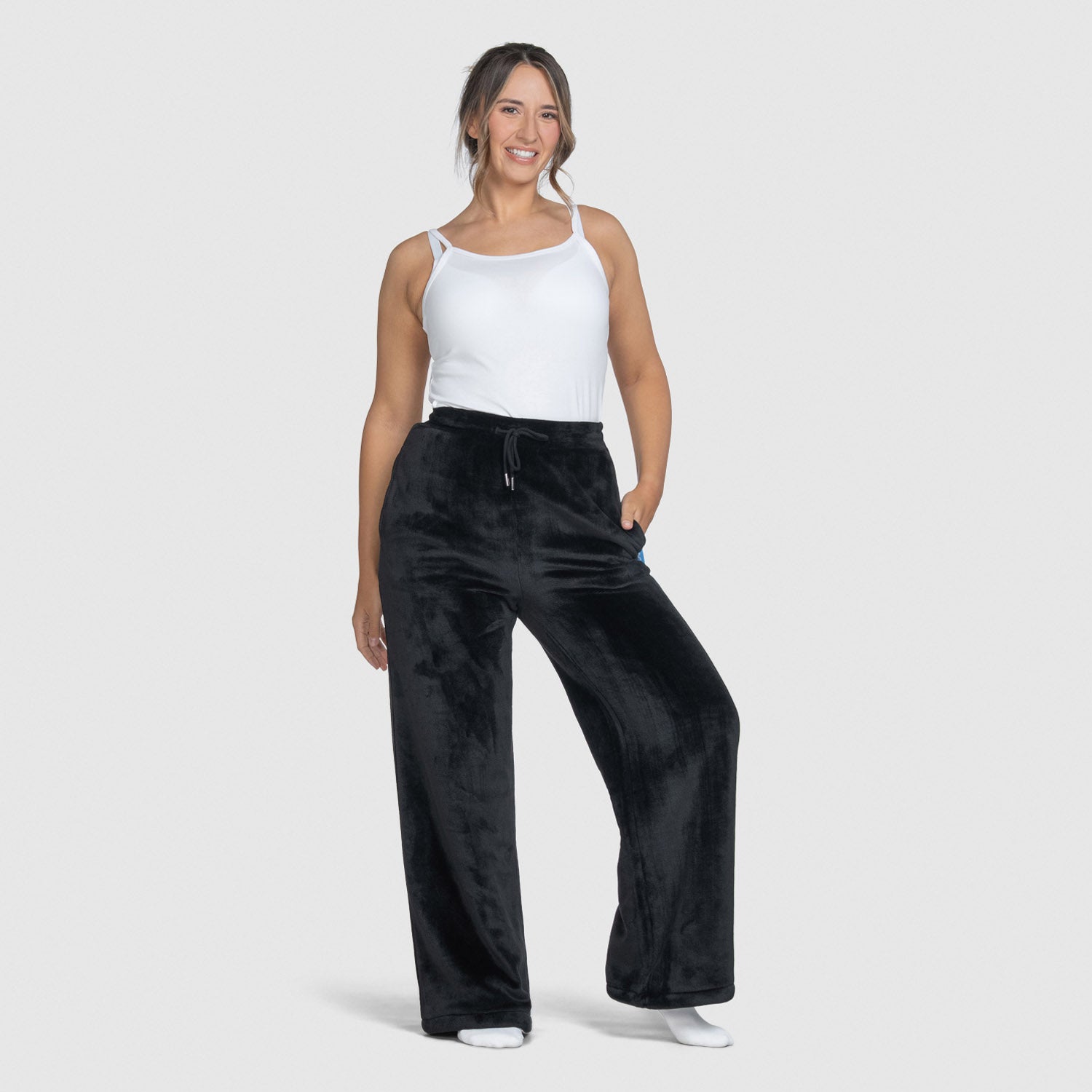Black Sherpa Wide Leg Pant – The Oodie Canada
