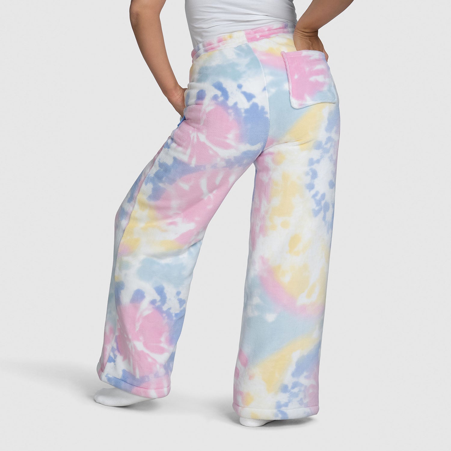 Bright Tie-Dye Sherpa Wide Leg Pant – The Oodie Canada