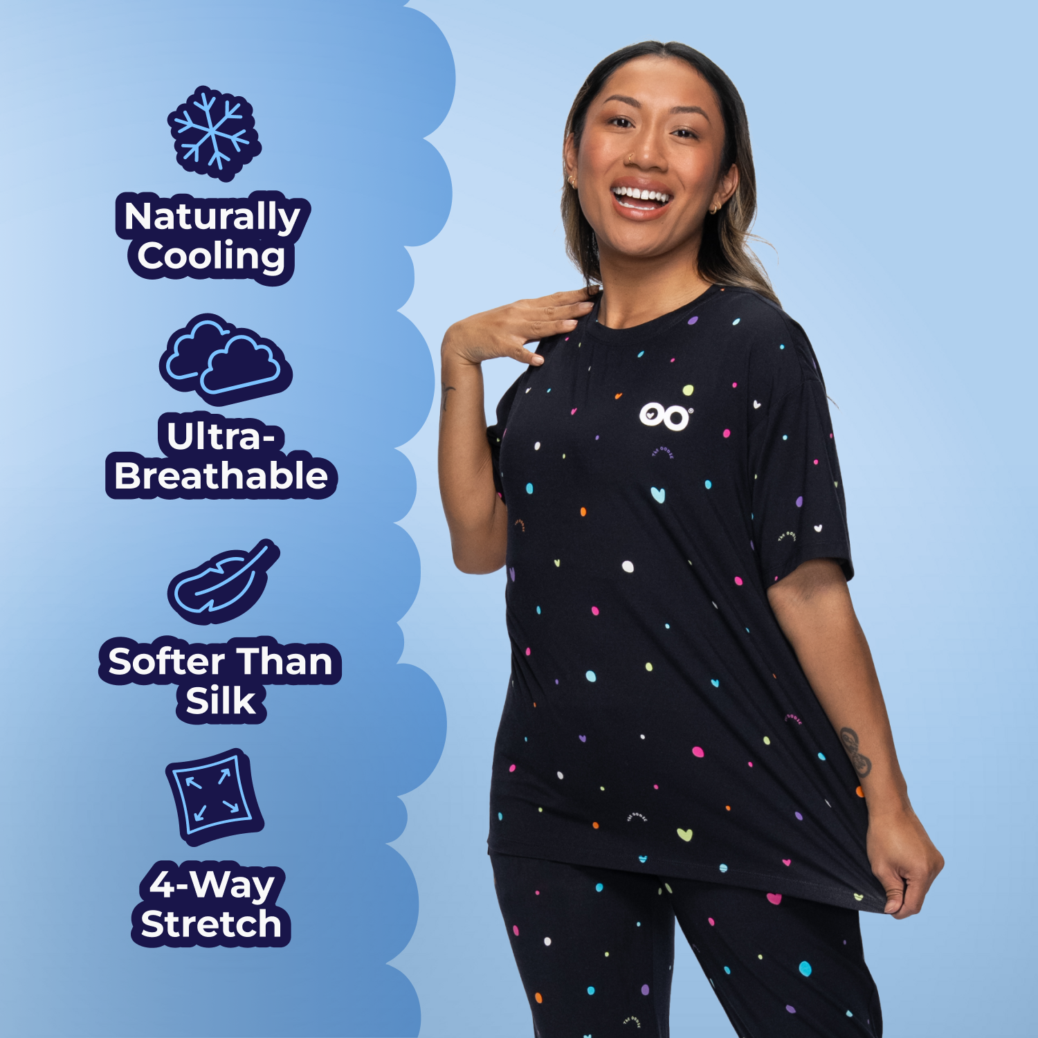 size: Sonya is 5’3” wearing a size S/M