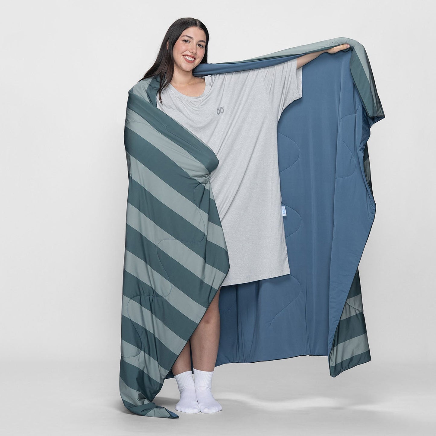 Green/Navy Stripe
