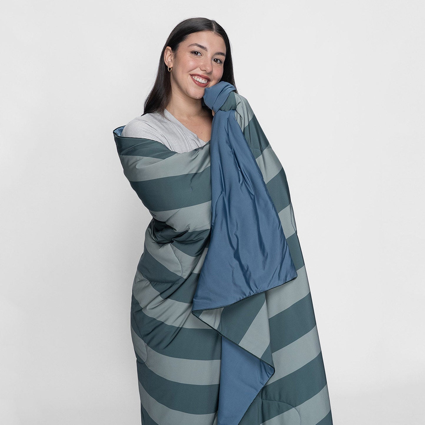 Green/Navy Stripe
