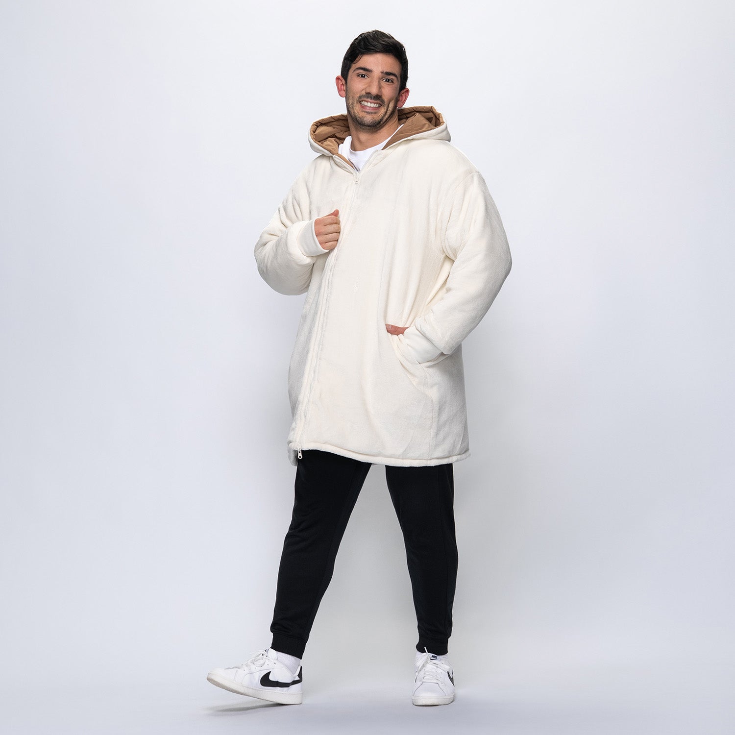 Off White Splice Long Puffer Jacket – The Oodie Canada