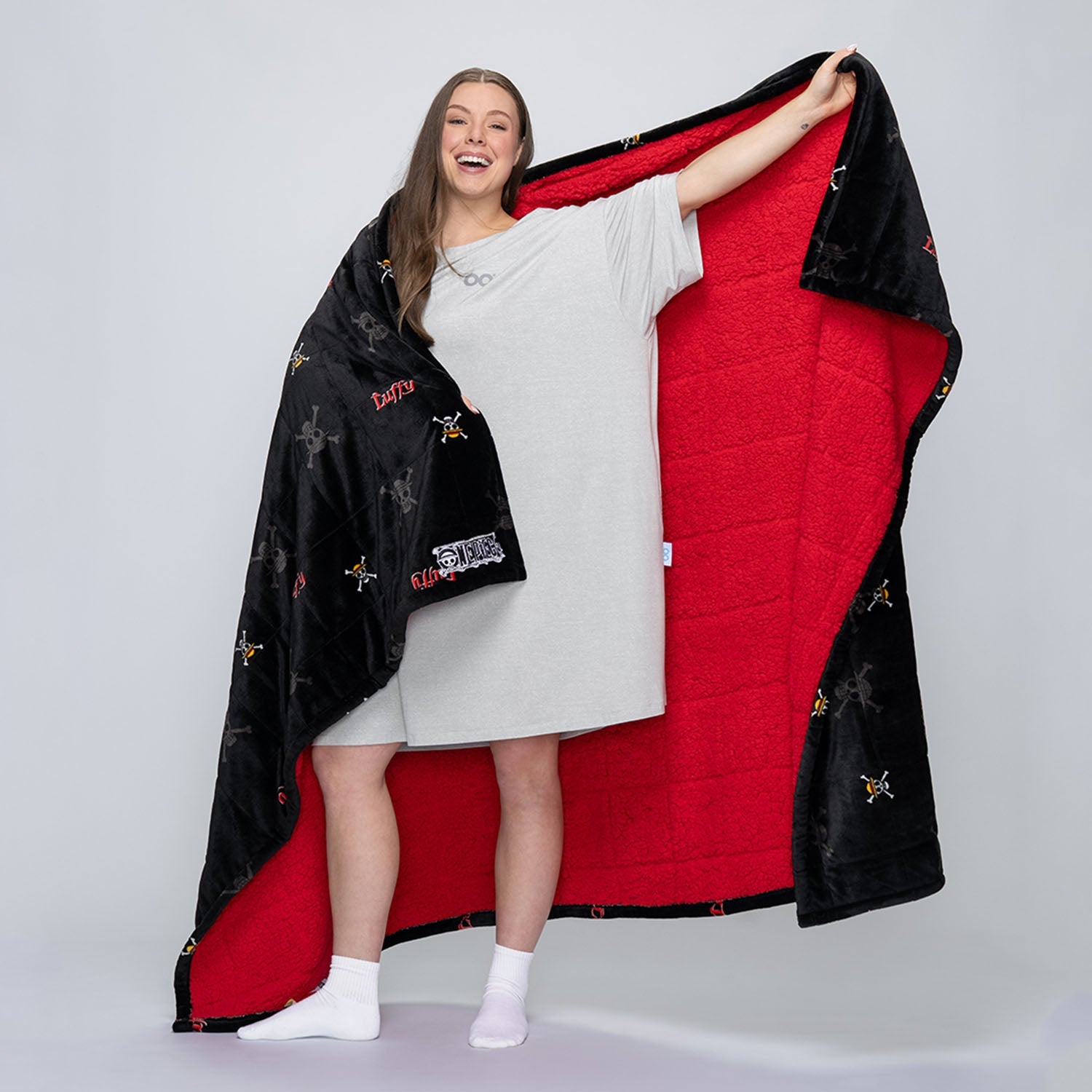 One Piece Luffy Sherpa Blanket Licensed – The Oodie Canada