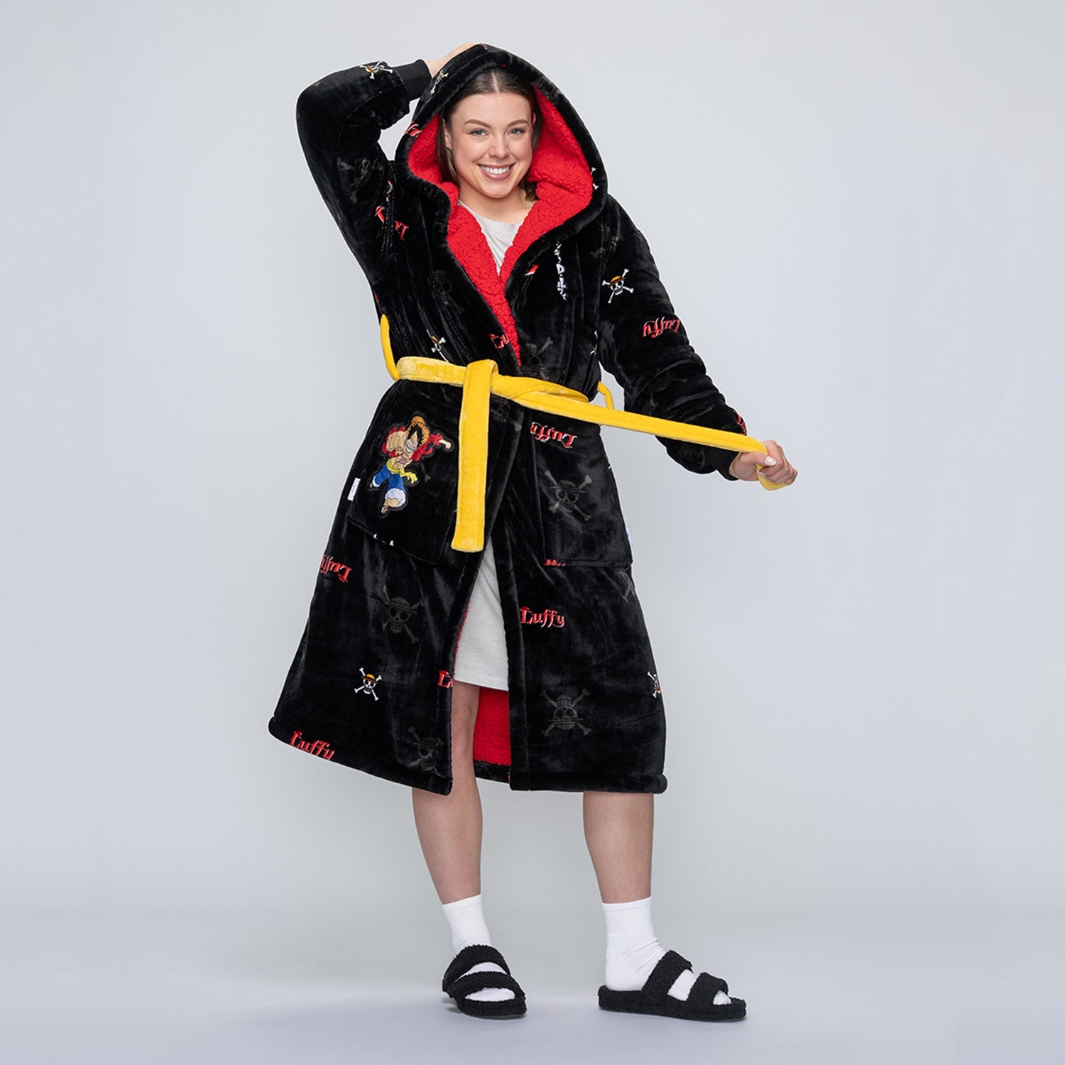 One Piece Luffy Sherpa Robe Licensed – The Oodie Canada