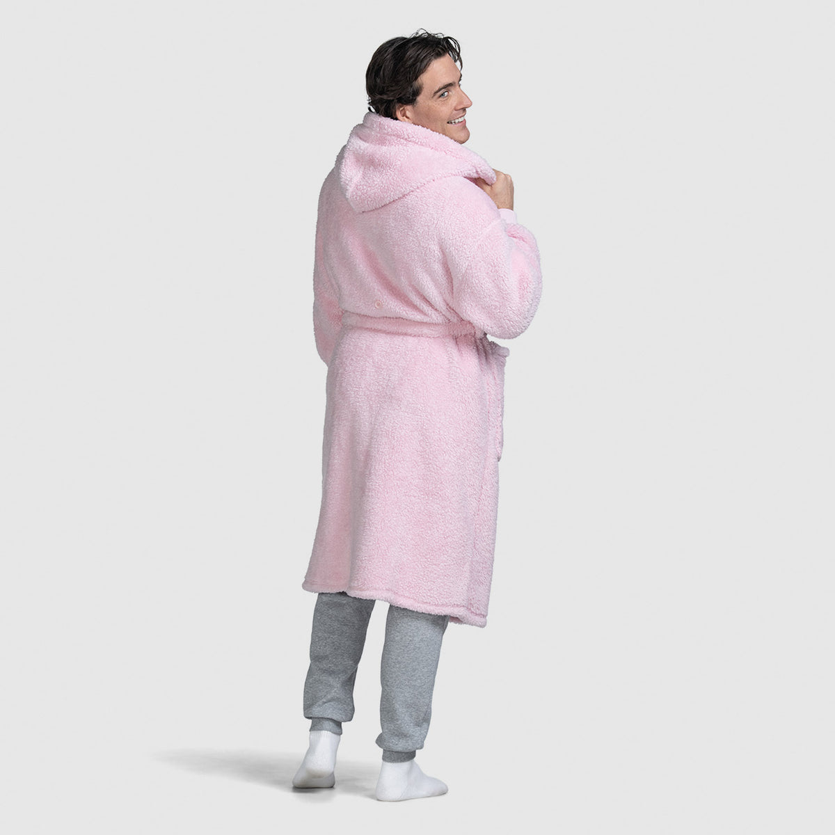 Pink Fluffy Robe – The Oodie Canada