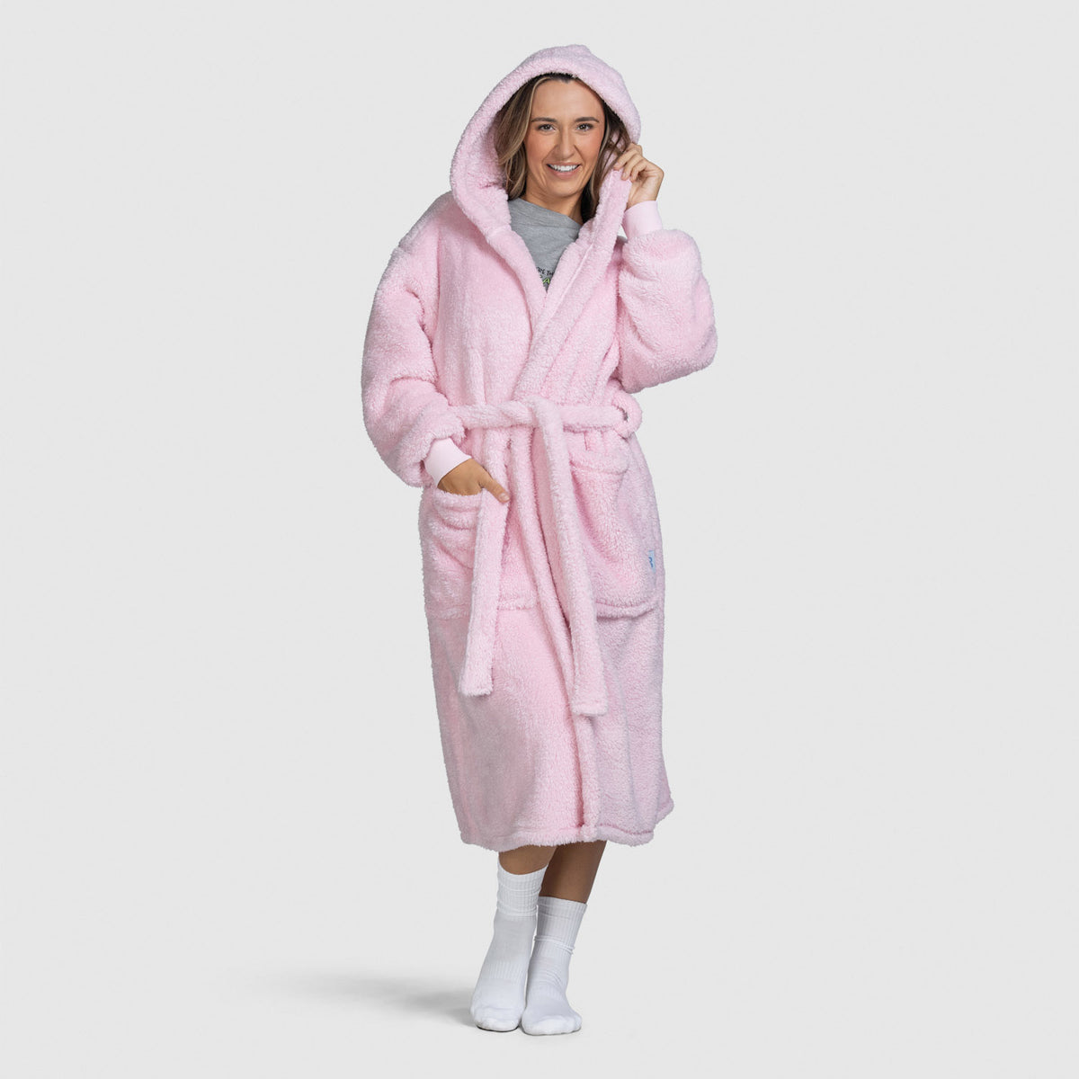 Pink Fluffy Robe – The Oodie Canada