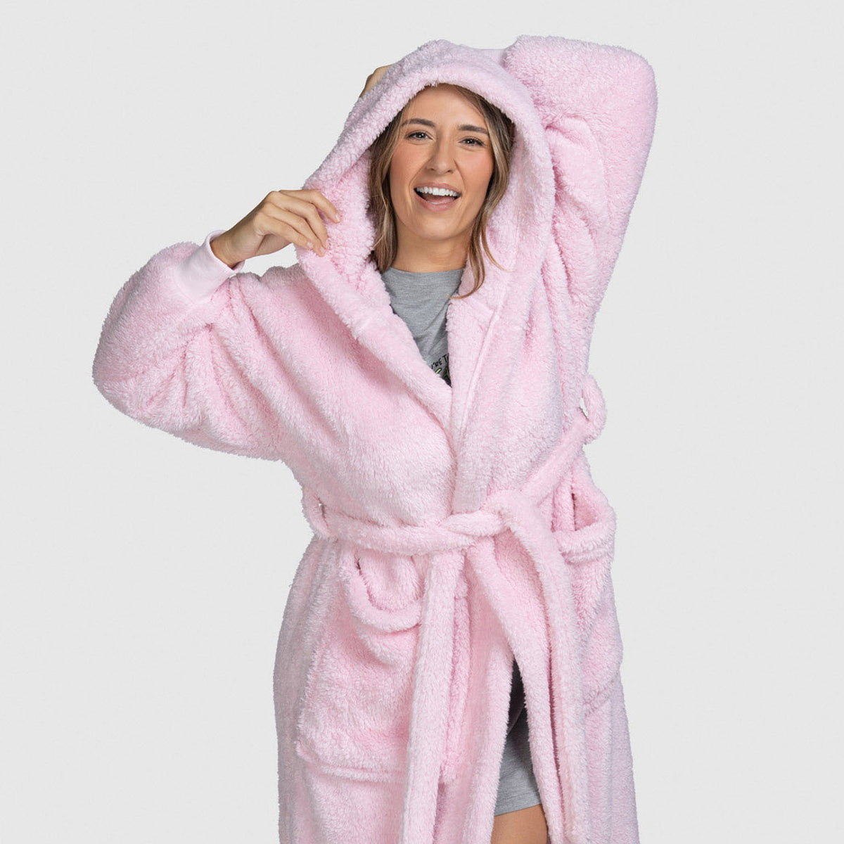 Pink Fluffy Robe – The Oodie Canada