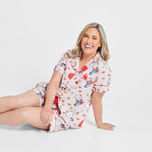 Lazy Cat Button Up Pj Set