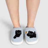 Black Cat Snuggle Slippers