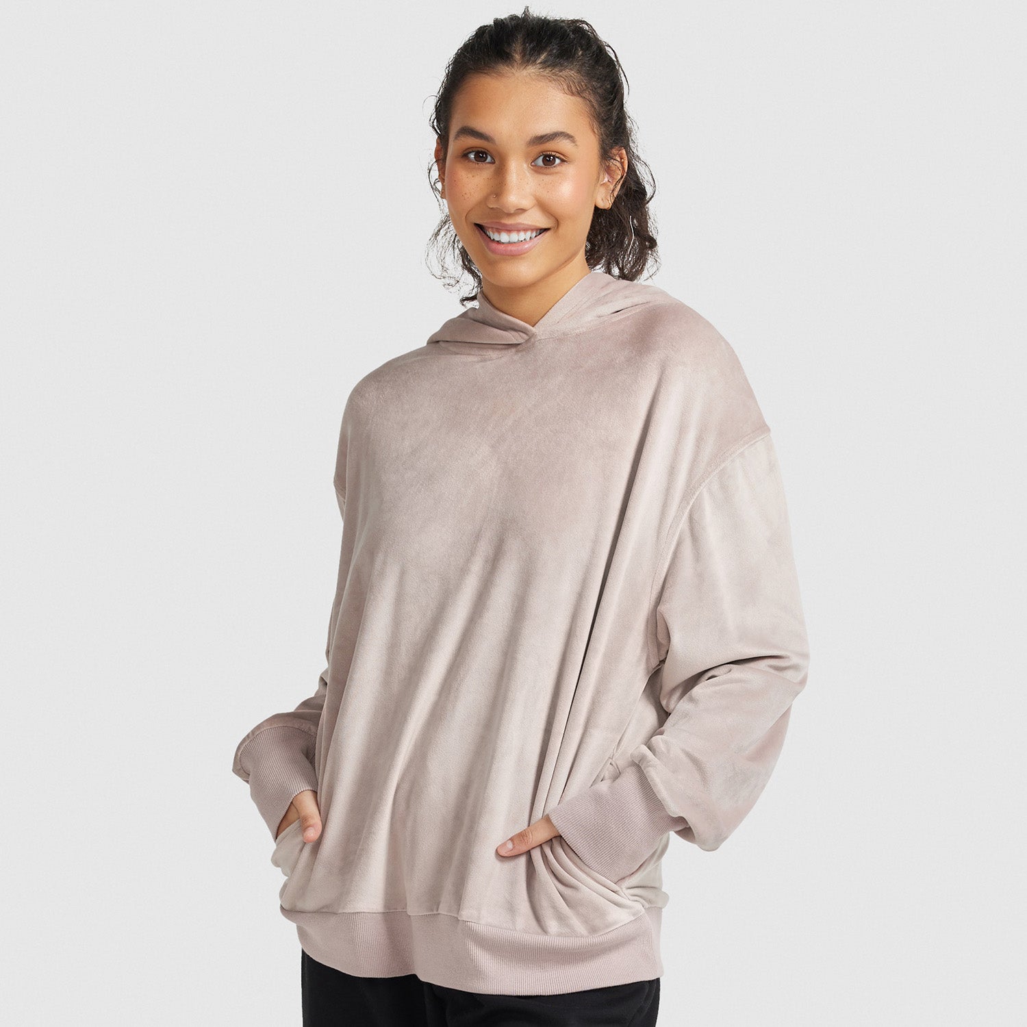 Velour Half Zip Pullover – The Oodie Canada