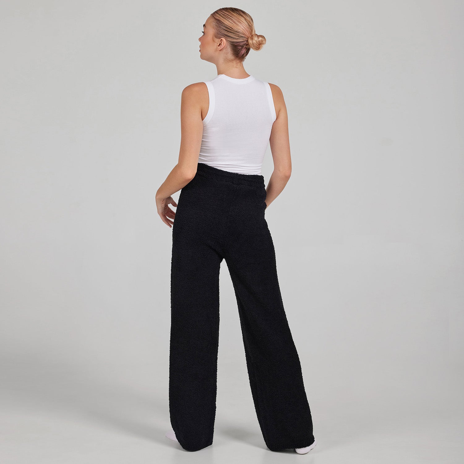 Wide Leg Boucle Knit Pants – The Oodie Canada